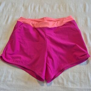 Lands' End girls size 16 shorts, pink & purple swim or everyday shorts NWOT
